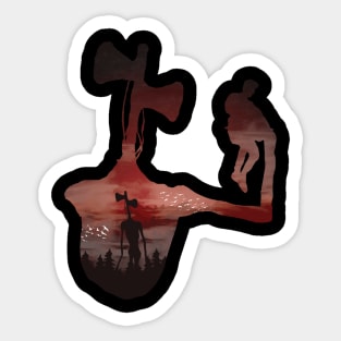 Siren head landscape Sticker